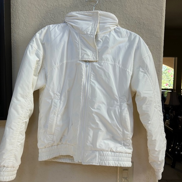 MK Sports White Ski Jacket with Hoodie . Sz 10 - Picture 1 of 8